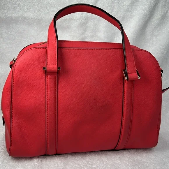 Kate Spade Red Satchel with Polka Dot Bow - Picture 6 of 10